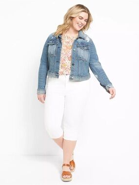 White Cropped Capri Jeans for Women - Stretch Ankle-Length